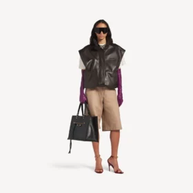 Ärmelloser Damenblouson in Mokka