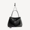 Rodeo-Handtasche, groß, genarbtes Kalbsleder, schwarz Rodeo-Handtasche, groß, genarbtes Kalbsleder, schwarz