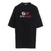 Rundhals-T-Shirt mit Aufdruck, schwarz 620941TIVD51000