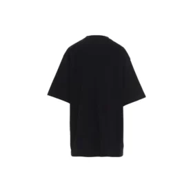Rundhals-T-Shirt mit Aufdruck, schwarz 620941TIVD51000