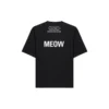 Rundhals-T-Shirt mit Aufdruck, schwarz 641532TJVG81000