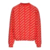 Rundhalspullover mit All-Over-Logo „Red White“ 702952T32336090