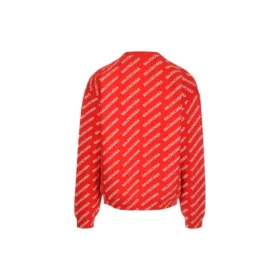 Rundhalspullover mit All-Over-Logo „Red White“ 702952T32336090