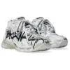Runner Graffiti Sneaker „Black and White Mesh and Nylon“ 677403W3RBQ9010