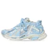 Runner Sneaker „Weiß, Babyblau, Mesh und Nylon“ 677402W3RB29744
