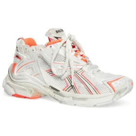 Runner Sneaker „Weiß-Fluo-Orange, Mesh und Nylon“ 677403W3RBM9770