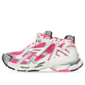 Runner Sneaker „Weiß, Rosa, Grau, Mesh und Nylon“ 677402W3RBN9155