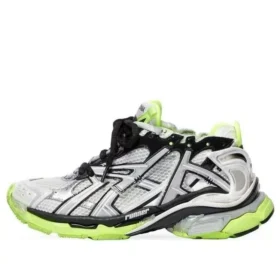 Runner Sneaker „Weiß, Schwarz und Neongelb, Mesh und Nylon“ 677403W3RBP1093