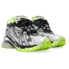 Runner Sneaker „Weiß, Schwarz und Neongelb, Mesh und Nylon“ 677403W3RBP1093