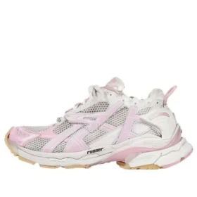 Runner Sneaker „Weißes Baby-Pink, Mesh und Nylon“ 677403W3RB39059