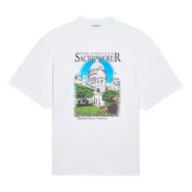 Sacr Cur – T-Shirt mit Alphabet-Print, Rundhalsausschnitt und kurzen Ärmeln, Weiß 641532TJVH69000