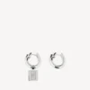 Saint-Germain-Ohrringe mit Anhänger für Damen in glänzendem Silber Saint-Germain-Ohrringe mit Anhänger für Damen in glänzendem Silber