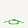 Saint-Germain-Spitzenarmband in Neongrün/Schwarz/Glänzendem Silber
