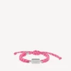 Saint-Germain-Spitzenarmband in Rosa/Schwarz/Weiß/Glänzendem Silber Saint-Germain-Spitzenarmband in Rosa/Schwarz/Weiß/Glänzendem Silber