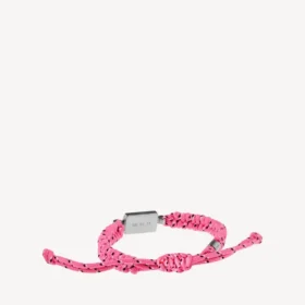 Saint-Germain-Spitzenarmband in Rosa/Schwarz/Weiß/Glänzendem Silber Saint-Germain-Spitzenarmband in Rosa/Schwarz/Weiß/Glänzendem Silber