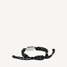 Saint-Germain-Spitzenarmband in Schwarz/Weiß/Glänzendem Silber Saint-Germain-Spitzenarmband in Schwarz/Weiß/Glänzendem Silber