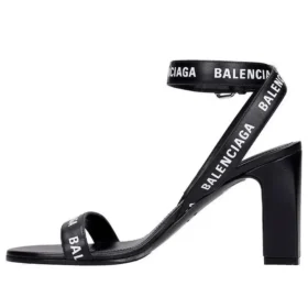 Sandalen mit durchgehendem Logo und High Heels „Schwarz“ 630041WBAE11090