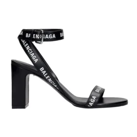 Sandalen mit durchgehendem Logo und High Heels „Schwarz“ 630041WBAE11090