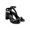 Sandalen mit durchgehendem Logo und High Heels „Schwarz“ 630041WBAE11090