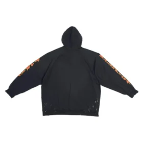 SBalenciaga Metallica Hoodie Oversized-Passform „Black Orange“ 697879TMV891055