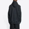 SBalenciaga Metallica Hoodie Oversized-Passform „Black Orange“ 697879TMV891055