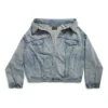 Schulterfreie Jacke „Hellblau“ 786638TQW556379
