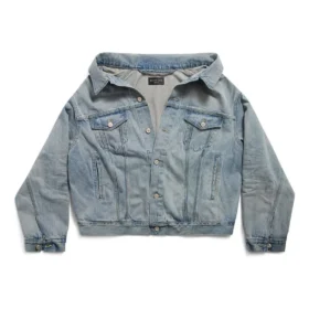 Schulterfreie Jacke „Hellblau“ 786638TQW556379