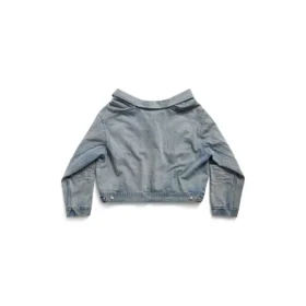 Schulterfreie Jacke „Hellblau“ 786638TQW556379