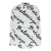 Scribble-Logo-Kurzarm-Minimal-Shirt „White Navy“ 681812TOLE99167