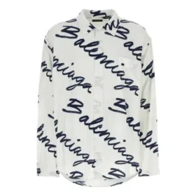 Scribble-Logo-Kurzarm-Minimal-Shirt „White Navy“ 681812TOLE99167