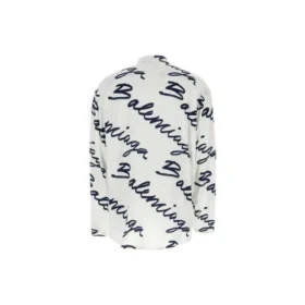 Scribble-Logo-Kurzarm-Minimal-Shirt „White Navy“ 681812TOLE99167