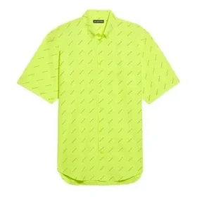 Shirt mit durchgehendem Logo „Neon Yellow“ 534332TILX67110