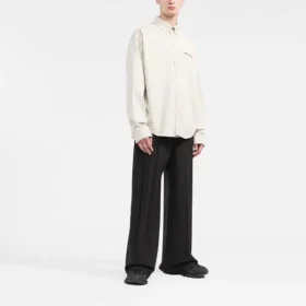 Shirt mit Rückenaufdruck „Ecru“ 703843TKM019800