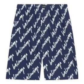 Shorts mit durchgehendem Scribble-Muster „Indigo“ 672410TLLJ48502