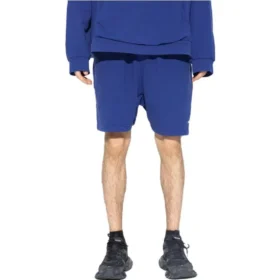Shorts mit Logo-Print „Indigo Dirty White“ 676137TNVB64388
