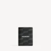 Signature-Brieftasche für Herren, vertikal gefaltet, aus BB Monogram-beschichtetem Canvas in Schwarz/Grau