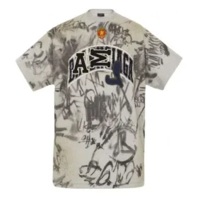 Skater-Graffiti-T-Shirt „Heather Grey“ 739028TOVA71300