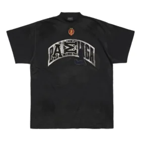 Skater-T-Shirt Oversized „Black Faded“ 739028TOVN21055