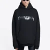 Slime Hoodie Wide Fit „Schwarz“ 674986TLVF21069