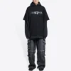 Slime Langarm-Kapuzen-T-Shirt „Schwarz“ 681029TLVF11069