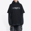 Slime Langarm-Kapuzen-T-Shirt „Schwarz“ 681029TLVF11069