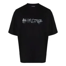 Slime Logo T-Shirt, mittlere Passform „Schwarz“ 612966TLVF11069