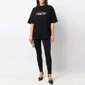 Slime Logo T-Shirt, mittlere Passform „Schwarz“ 612966TLVF11069