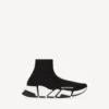 Speed 2.0 Damen-Sneaker aus recyceltem Strick mit zweifarbiger Sohle in Schwarz/Weiß Speed 2.0 Damen-Sneaker aus recyceltem Strick mit zweifarbiger Sohle in Schwarz/Weiß