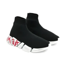 Speed 2.0 Sneaker „Black Knit with Red Graffiti“ 617239W2DD41096