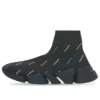 Speed 2.0 Sneaker „Recycled Knit Black mit mehrfarbigem Allover-Logo“ 617239W2DF01088