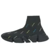Speed 2.0 Sneaker „Recycled Knit Black with Multicolor Allover Logo“ 617196W2DF01088