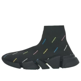 Speed 2.0 Sneaker „Recycled Knit Black with Multicolor Allover Logo“ 617196W2DF01088