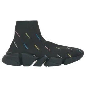 Speed 2.0 Sneaker „Recycled Knit Black with Multicolor Allover Logo“ 617196W2DF01088