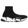 Speed 2.0 Sneaker „Schwarzer, glänzender Strick mit weißer Sohle“ 636833W2DC11091